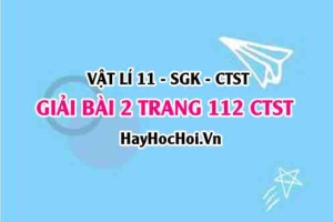 Giải bài 2 trang 112 Vật lý 11 Chân trời sáng tạo